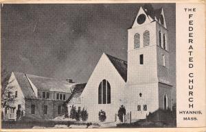 Hyannis Massachusetts~Federated Church~Pastor Fearing Schultz 1906 Postcard