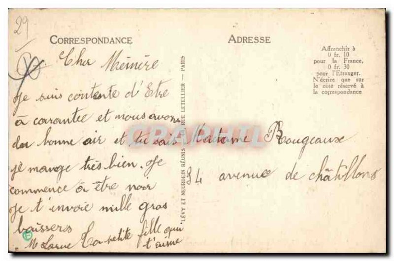Old Postcard Carantec Finistere Wood Trees