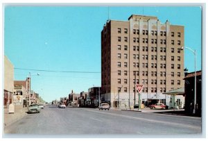 c1950's Main Street Business Section Hotel Clovis Road New Mexico NM Postcard