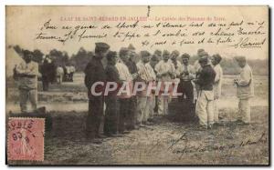 Old Postcard Army camp in Saint Medard Jalles the potato chore