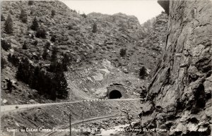 Central City and Black Hawk CO Colorado Tunnel Clear Creak Canon RP Postcard H13