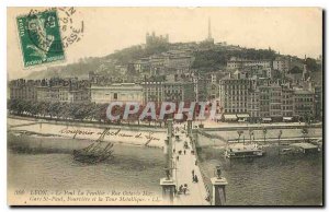 Old Postcard Lyon Street Bridge the Feuilee Octavio May Gare St Paul Fourvier...