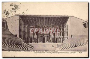 Old Postcard The Orange stage and the Ancient Theater stands