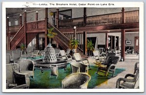 K43/ Cedar Point Sandusky Ohio Postcard c1910 Interior Breakers Hotel 262