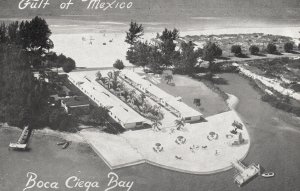 Vintage Postcard Bird's Eye View Treasure Island Court St. Petersburg Florida FL