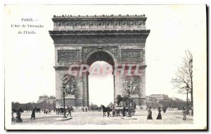 Postcard Old Paris Triomphe Etoile Arc