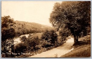 Springfield Vermont c1910 RPPC Real Photo Postcard On The Road