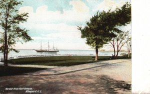 Vintage Postcard 1900's Harbor From Greene Newport Rhode Island The Hugh