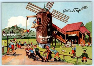 GRUS aus TRIPSDRILL, Germany ~ Comic Advertising OLD WIVES MILL  4x6 Postcard