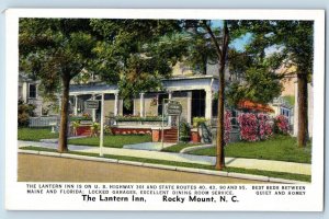 Rocky Mount North Carolina Postcard Lantern Inn Motel Exterior View 1940 Vintage