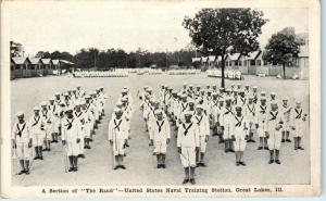 GREAT LAKES, IL  US NAVAL TRAINING STATION  The BAND  1921   Postcard