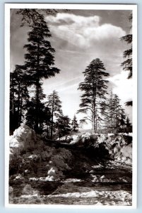 Casablanca Morocco Postcard Jebel Hebri Under The Snow c1930s RPPC Photo