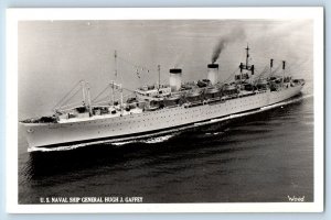 Almeda California CA Postcard RPPC Photo US Naval Ship General Hugh J. Gaffrey