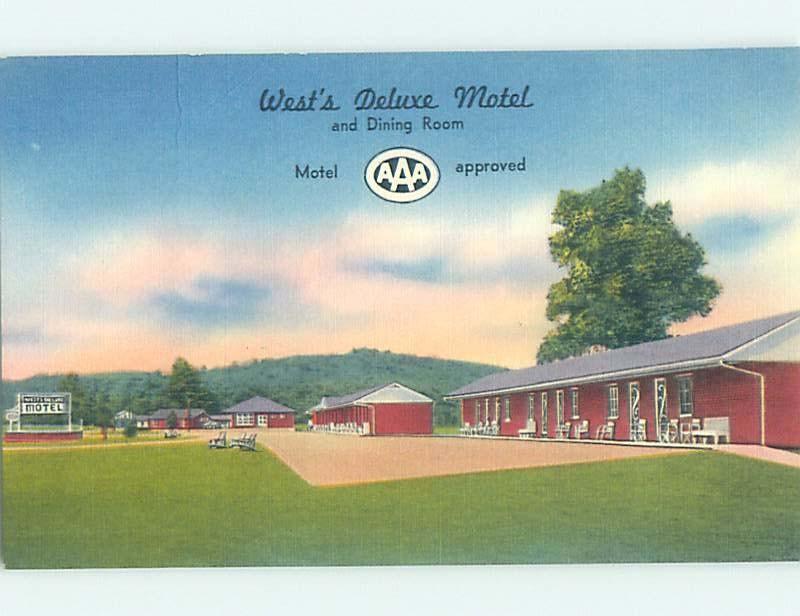 Linen MOTEL SCENE Mansfield Pennsylvania PA G7943