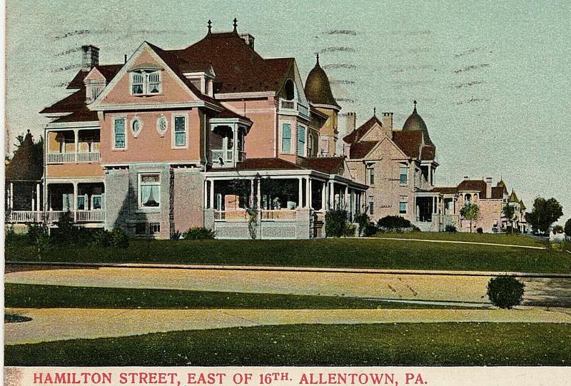 1907 Allentown PA Hamilton Street East of 16th St. Lehigh Co RARE UDB Postcard