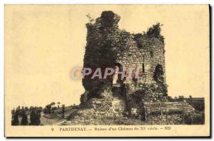 Postcard Ancient Ruins Parthenay D & # 39Un Chateau Du 11eme