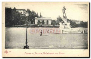 Old Postcard Firenze Piazzale Michelangelo David con