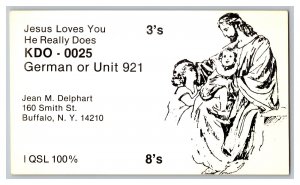 Postcard QSL CB Ham Radio Amateur Card From Buffalo N. Y. New York KDO-0025