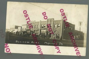 Manilla IOWA RPPC 1907 MAIN STREET nr Dunlap Carroll Denison Dow City Defiance