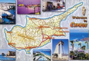 CYPRUS: WELCOME TO CYPRUS MAP WITH SPLIT-VIEWS