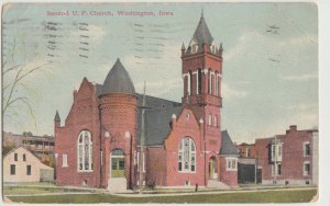 1910 WASHINGTON Iowa Ia Postcard Second UP Church