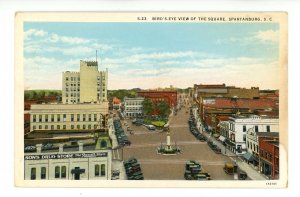 SC - Spartanburg. Street Scene, Bird's Eye View of the Square