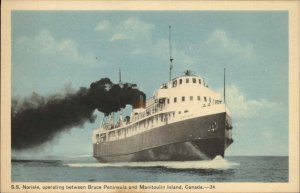 Manitoulin Island Ontario ONT Steamship Steamer SS Norisle Vintage Postcard