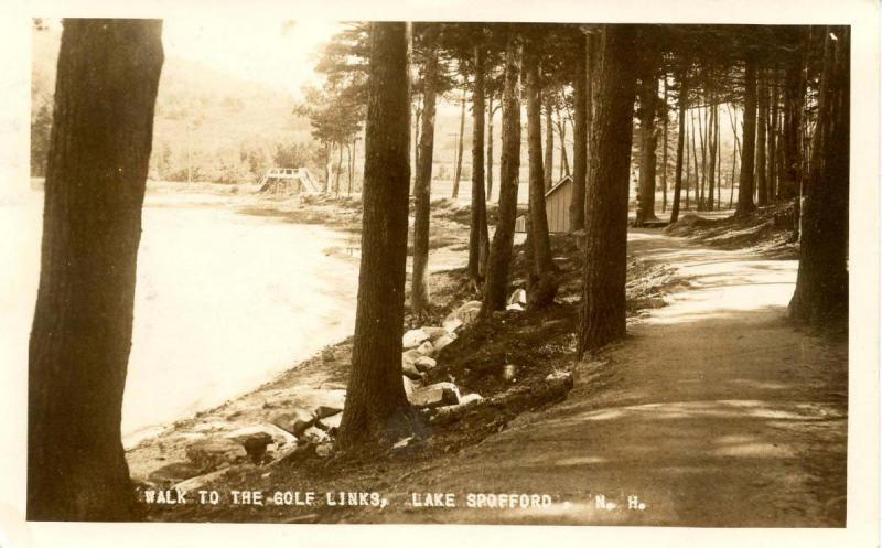 NH - Lake Spofford. Walk to the Golf Links    *RPPC