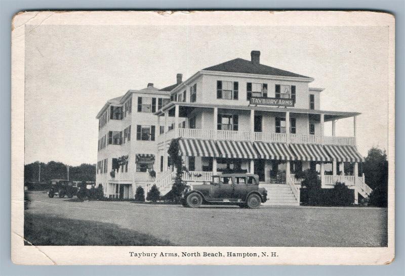 HAMPTON NH NORTH BEACH TAYBURY ARMS ANTIQUE POSTCARD