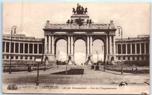 Postcard - Parc du Cinquantenaire, Arcade Monumentale - Brussels, Belgium