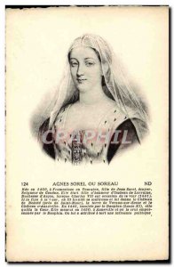 Old Postcard Agnes Sorel or Soreau