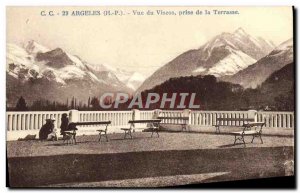 Old Postcard Argeles Viscos View From the Terrace Taking