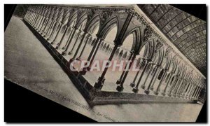 Old Postcard Mont Saint Michel The cloister galleries