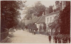 Sunny Day in Sonning Reading Antique Real Photo Straw Hat Postcard