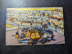 Mint USA Postcard Happy Children Enjoying The Kiddie Rides at Asbury Park NJ