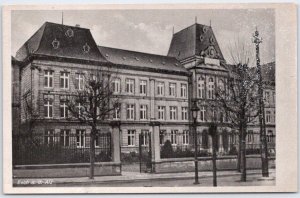 Vintage Black & White Postcard Esch an der Alz Germany Historic Building
