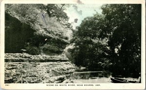 Scene on White River, Near Rogers AR Vintage Postcard H51