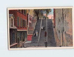 Postcard Breakneck Steps, Quebec City, Canada