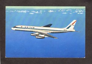 United Airlines Plane Airplane DC-8 Mainliner Aircraft Postcard Air Lines