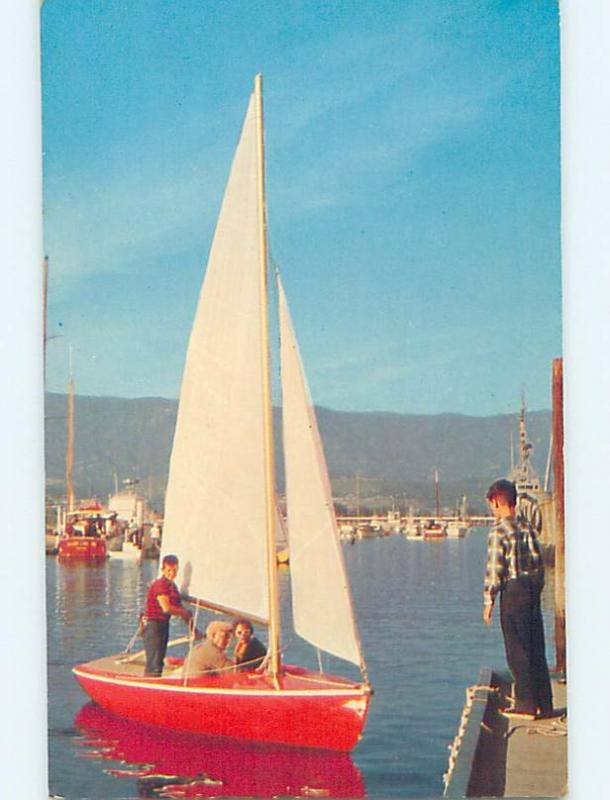 Pre-1980 HARBOR SCENE Santa Barbara California CA hp6817