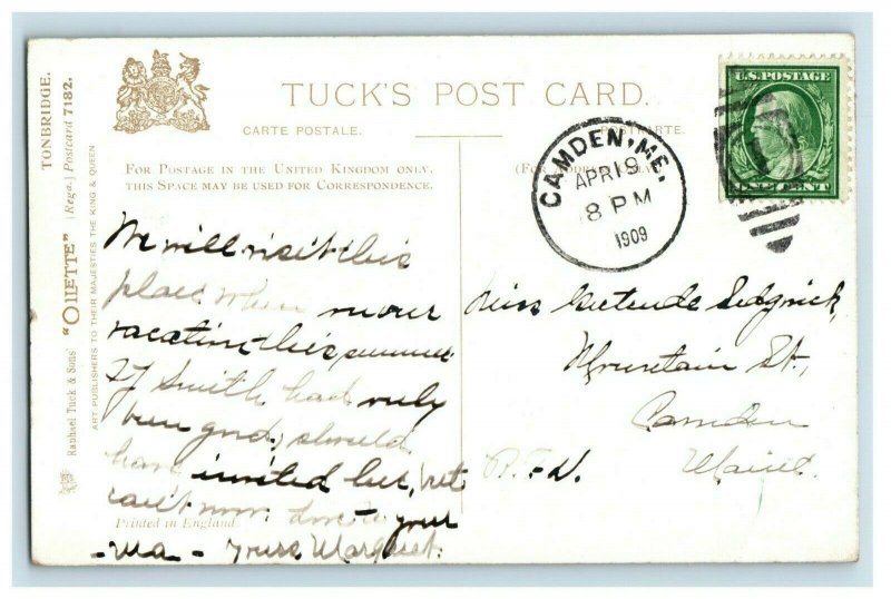 c.1907 Raphael Tuck The Medway At Tonbridge Postcard P42