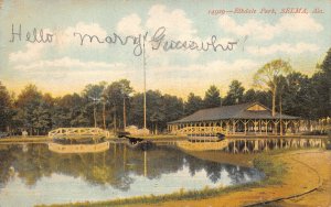 Selma Alabama Elkdale Park, Color Lithograph Vintage Postcard U11383