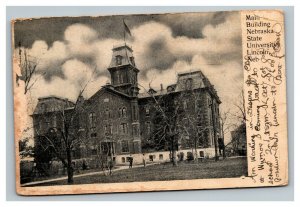 Vintage 1906 Photo Postcard Main Building Nebraska State University Lincoln