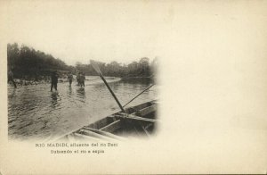 bolivia, RIO MADIDI, Afluente del Rio Beni Subiendo el Rio a Espia 1899 Postcard