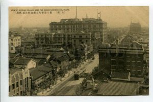 426061 JAPAN OSAKA Jostling Crowdy bridge Naniwabashi TRAM Vintage postcard