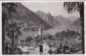 Switzerland Lugano Paradiso e sfondo di Porlezza 1953 Photo