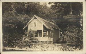 Poland ME Camp Pinehurst Lake Tripp c1920 Real Photo Postcard