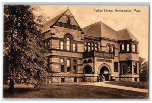 c1910 Forbes Library Northampton Massachusetts MA Antique Unposted Postcard