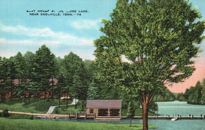 Vintage Postcard 1930's Boat House Park Electric Cabin  Nashville Tennessee TN