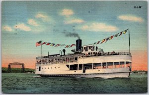 1948 The S.S. Wayne Duluth Superior Harbor Excursion Boat MN Posted Postcard